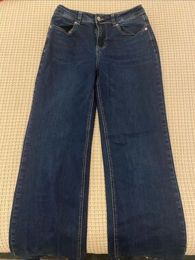 Classic Wide-Leg Women’s Jeans - Dark Blue